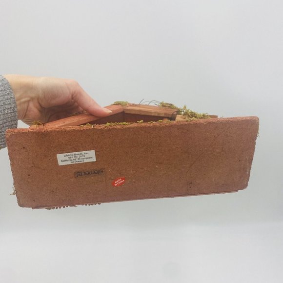 Elements Ceramic Dark Ethnic Nativity Set with Wooden Manger Figurines Set of 10 - Picture 11 of 12